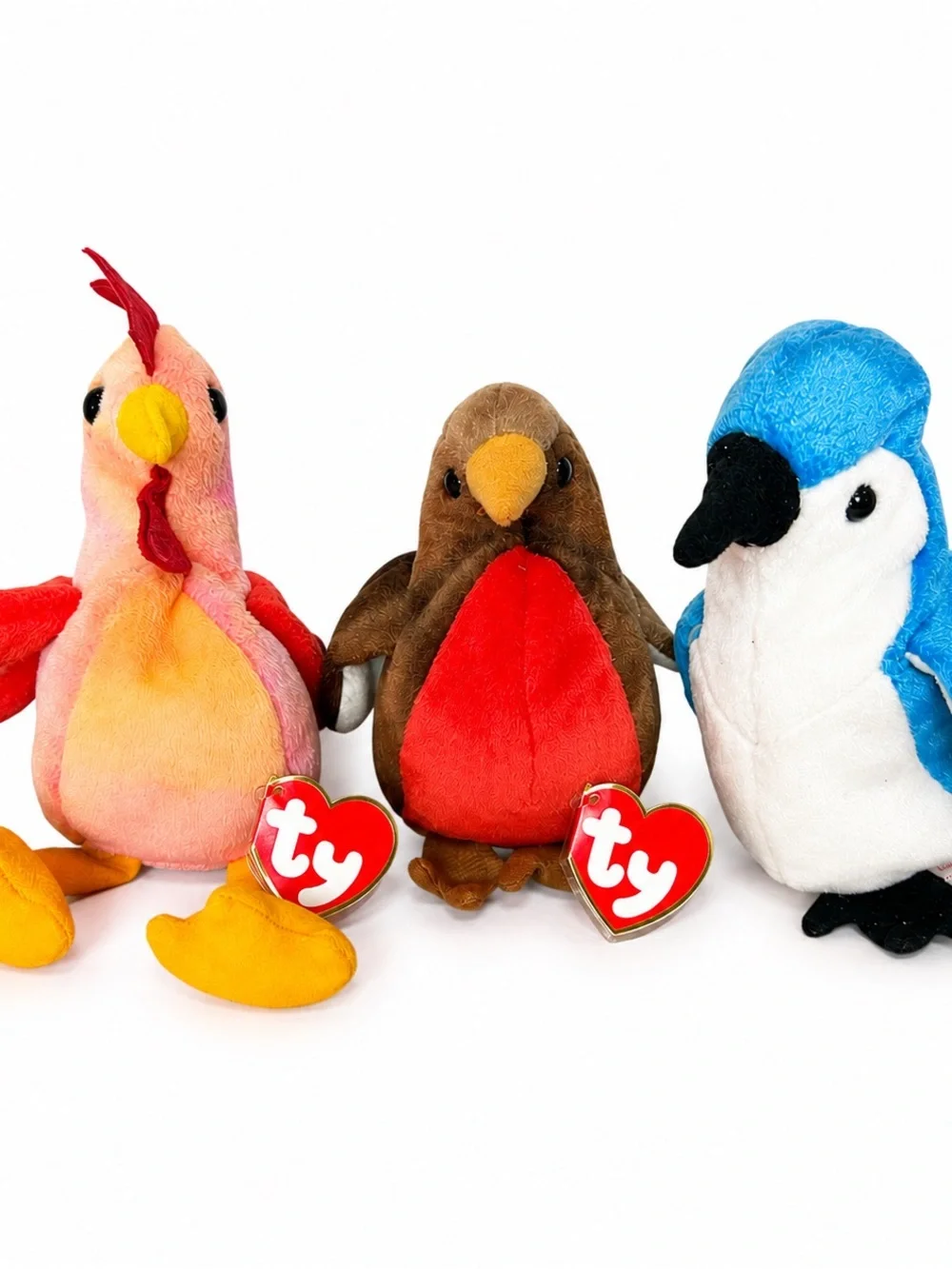 TY Beanie Babies Vintage Lot of 3 Rocket,Early, Strut w/ Tags